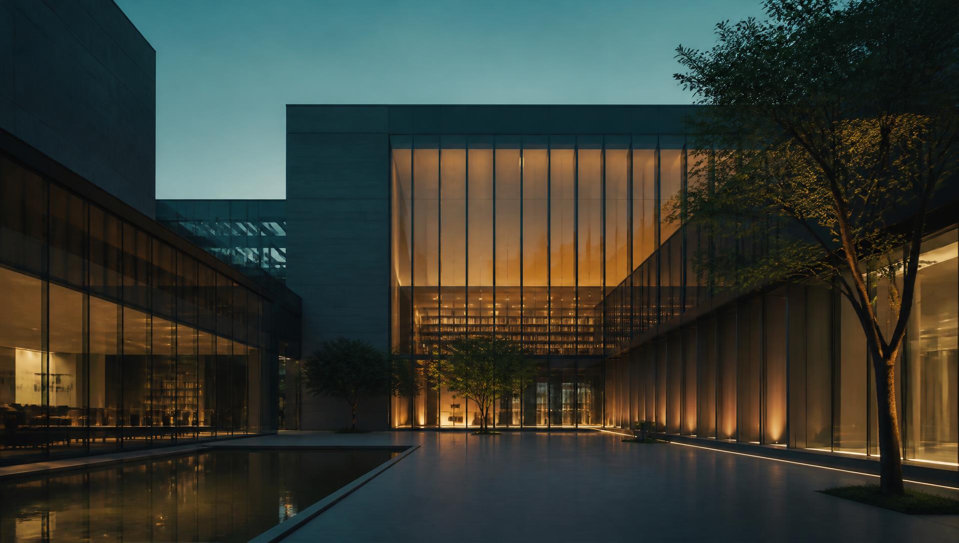 Astrykx international education campus at dusk